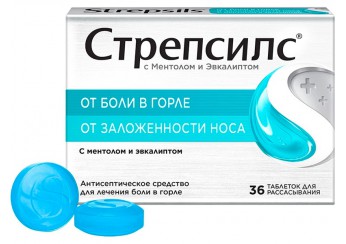 Стрепсилс с ментолом и эвкалиптом