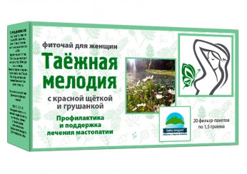 Таежная мелодия фиточай для женщин при мастопатии с красной щеткой и грушанкой