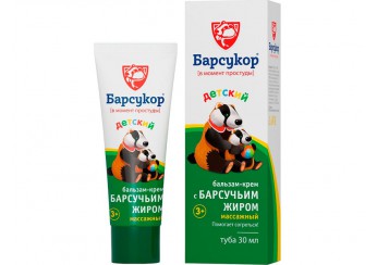 Барсукор бальзам-крем массажный для детей с барсучьим жиром