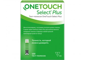 Тест-полоски к глюкометру УанТач Селект плюс / OneTouch Select plus