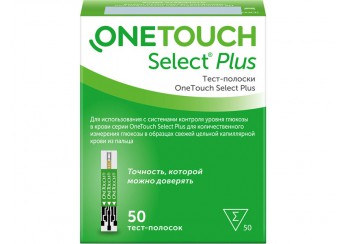 Тест-полоски к глюкометру УанТач Селект плюс / OneTouch Select plus