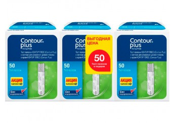 Тест-полоски к глюкометру Контур Плюс / Contour Plus