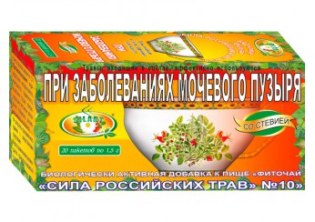 Сила Российских трав чай №10 при заболеваниях мочевого пузыря